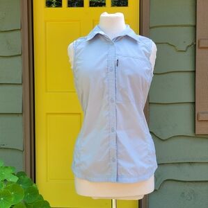 Columbia Omni-Shade Sleeveless Hiking Shirt – M – Pastel Steel Blue